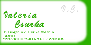valeria csurka business card