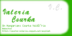 valeria csurka business card